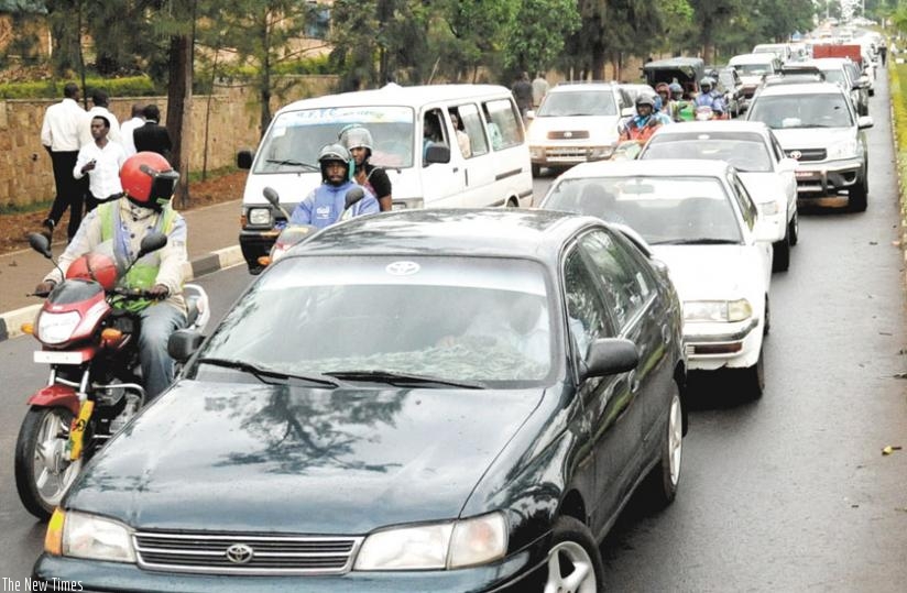Traffic on Airport Road. The government plans to increase the validity of driving permits. (File)