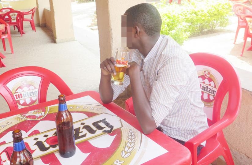 The student at La Poete Bar in Nyarutarama.