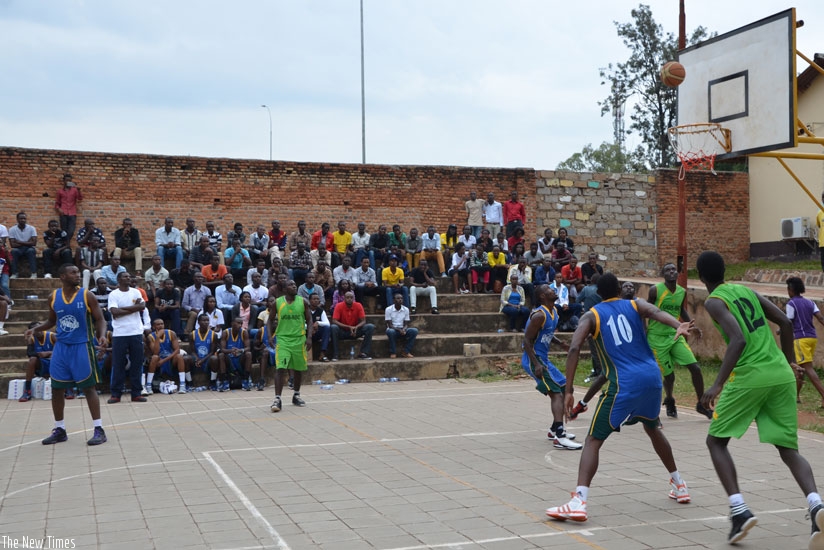 Patriots (Blue) in a recent game against UGB. Patriots  take on in form IPRC-Kigali this afternoon. (File Photo)