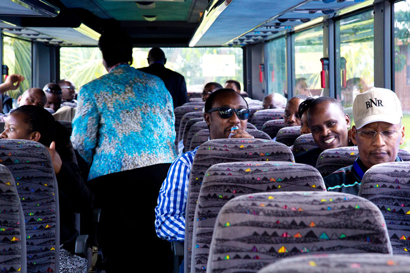Some of the senior leaders depart for the retreat from Kigali yesterday. (Timothy Kisambira)