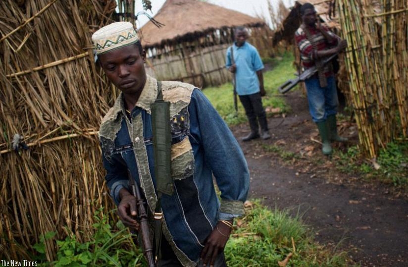 Members of the FDRL militia in the forests of Democratic Republic of Congo. (File)