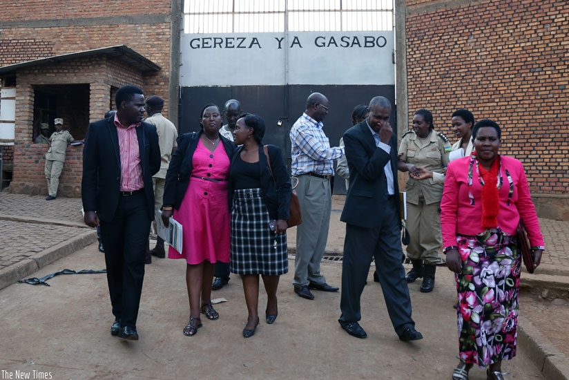 Legislators leave Gasabo Prison on Monday. (John Mbanda)
