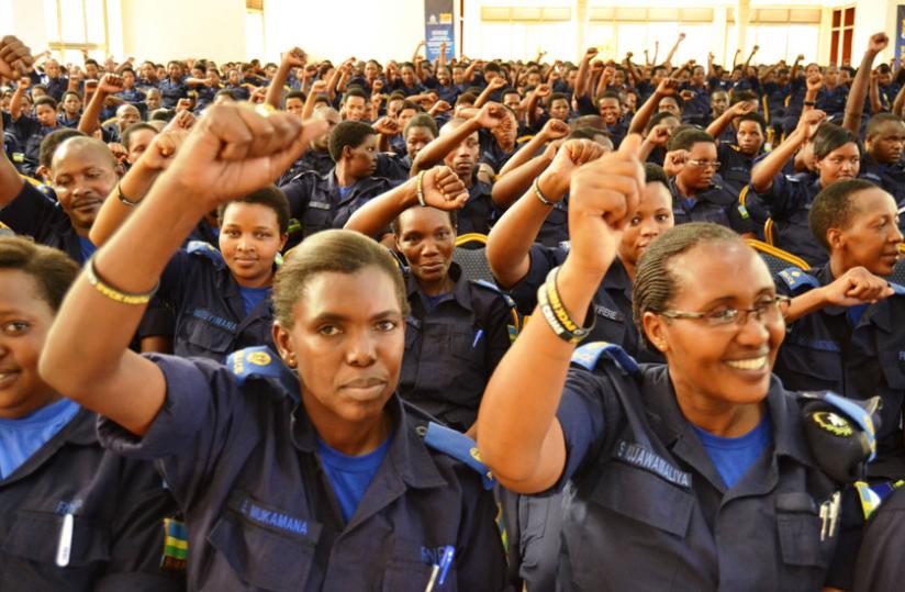 Police women officers at the convention. rn(Courtesy)