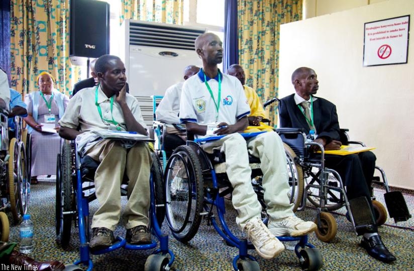 Some of the ex-combatants during the conference on reintegration in Kigali yesterday. (Timothy Kisambira)