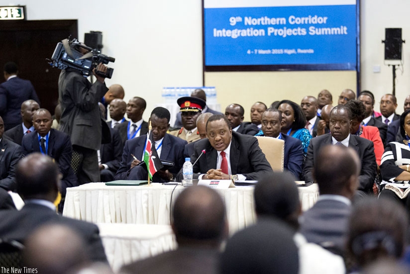 President Kenyatta speaks at the Heads of State Summit in Kigali at the weekend. (File)