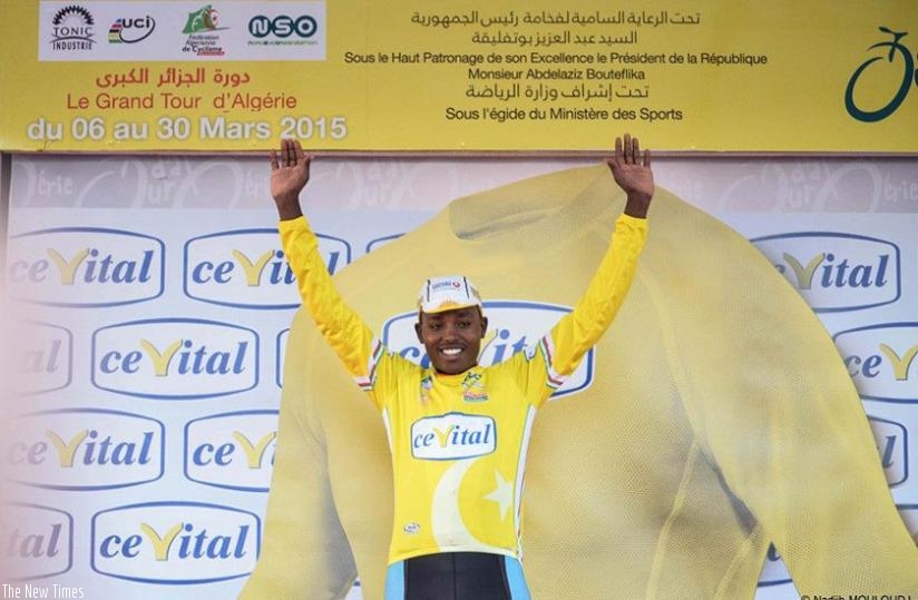 Janvier Hadi became the first Rwandan rider to win a race in Algeria when he clinched the Grand Prix de la Ville d'Oran on Tuesday. (Courtesy)