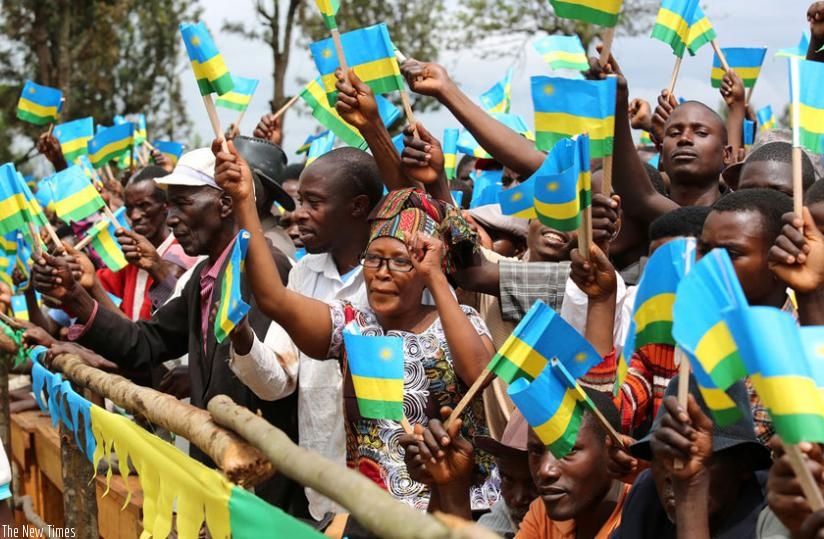 Residents of Kirehe District welcome President Kagame during his visit there in November last year. (Village Urugwiro)