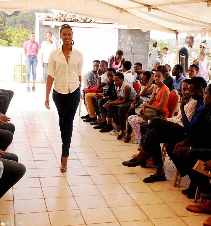 One of the contestants during the auditions at The Office in Kiyovu.