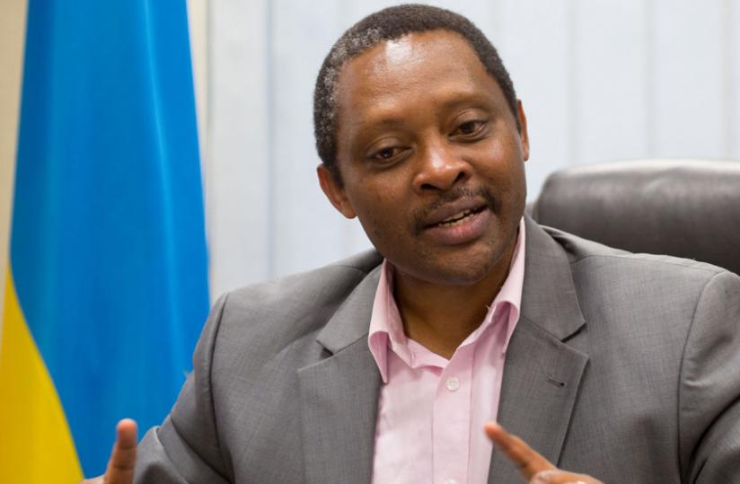 Prof. Shyaka during the interview with The New Times on Wednesday. (Timothy Kisambira)