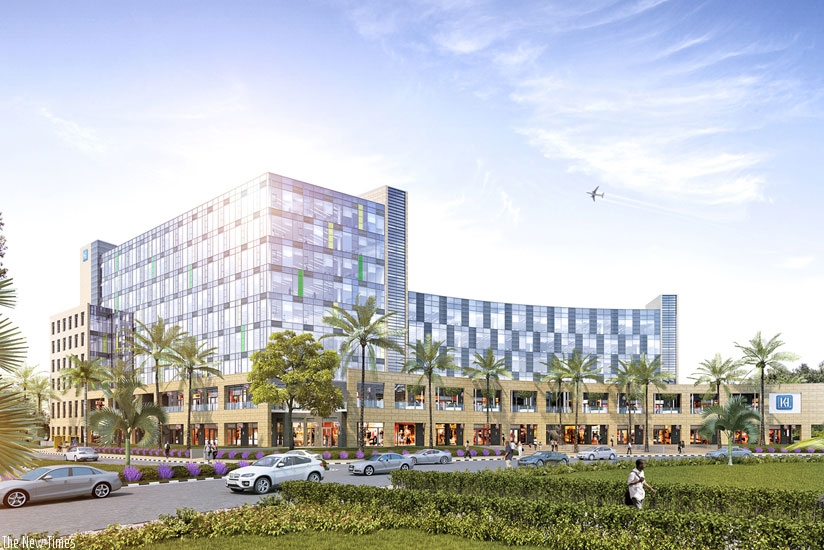 The artistic impression of the $37m Kigali Heights Complex that is expected to open for business in March next year has already been booked by several investors. Tax and other incentives are expected to attract more investment into the country. (Courtesy)