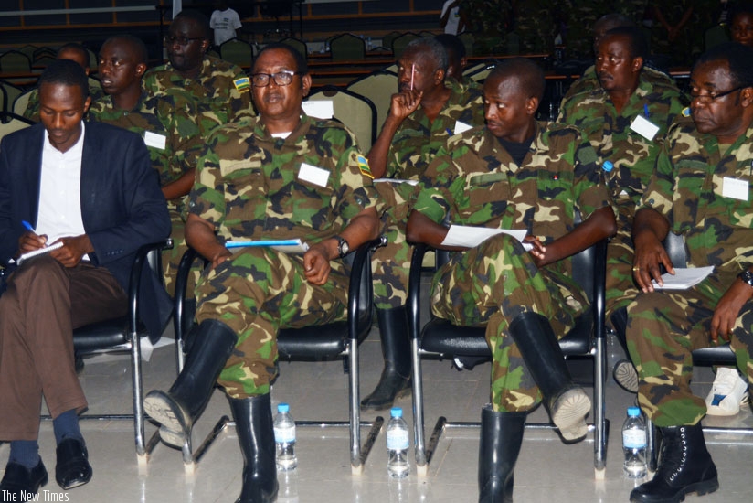 Some of the participants during the Itorero session at Gabiro, Gatsibo District over the weekend. (Elias Hakizimana)