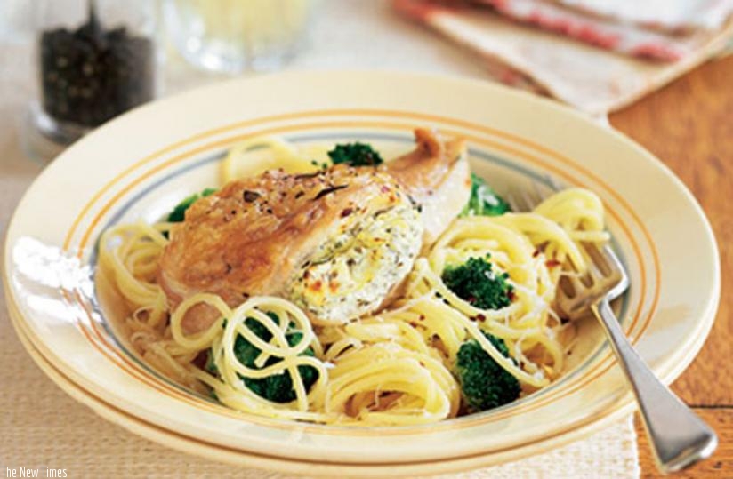 The fillet with spaghetti is a great choice for dinner.