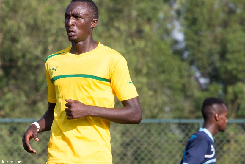 Former APR striker Ernest Sugira scored AS Kigali's first goal in the 2-0 win over Musanze on Saturday to go top of the league table standing. (Timothy Kisambira)