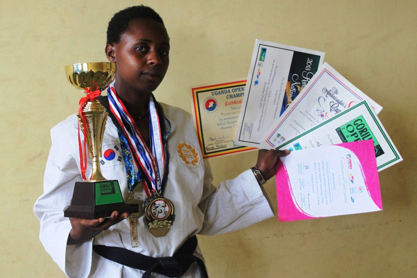 Zura Mushambokazi shows off her accolades.
