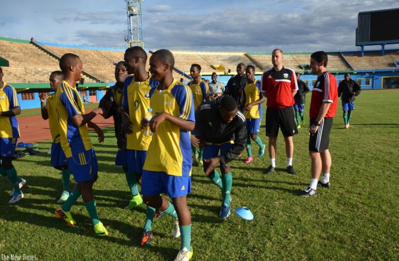 Amavubi Coach Johnny Mckinstry is happy his youthful squad is adaptable and can compete in different tournaments. (Sam Ngendahimana)