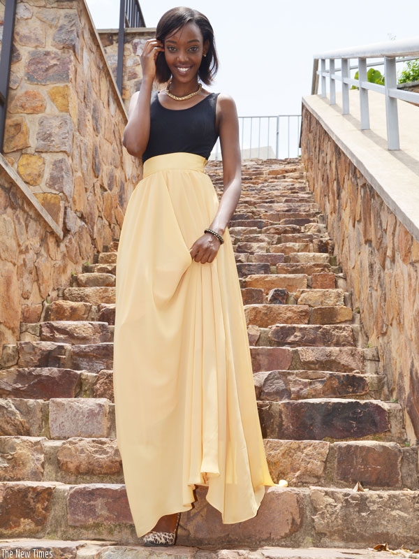 The maxi skirt is for any occasion, whether casual or formal. (Photos by D. Mbabazi)