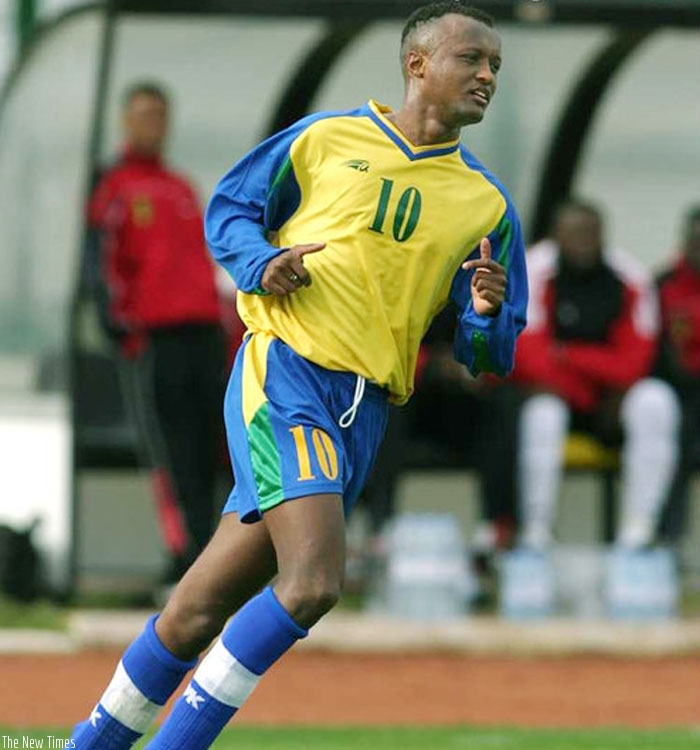 Jimmy Gatete scored the only goal as Amavubi stunned Ghana at Amahoro stadium to qualify for the 2004 AFCON finals in Tunisia. (File)