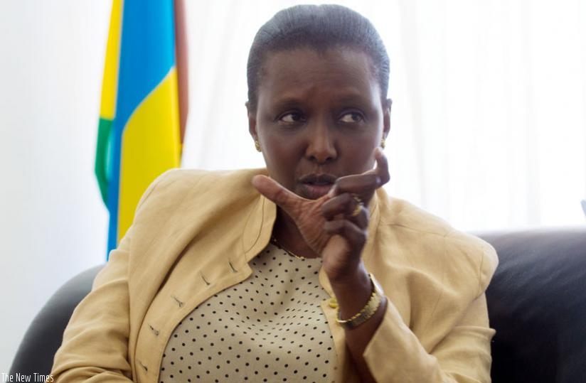 Rugwabiza speaks during the interview. (Timothy Kisambira)