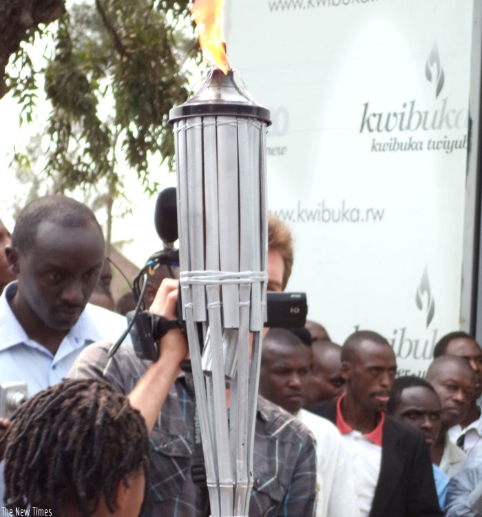 Kwibuka Flame, the symbol of remembrance. (File)
