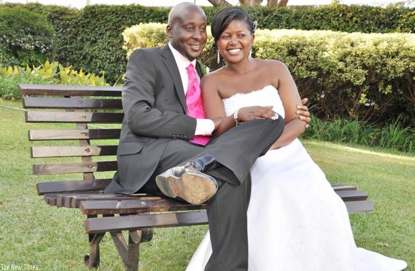 George Kinyera and Olive Uwamaria on their wedding day in 2012. (Courtesy)