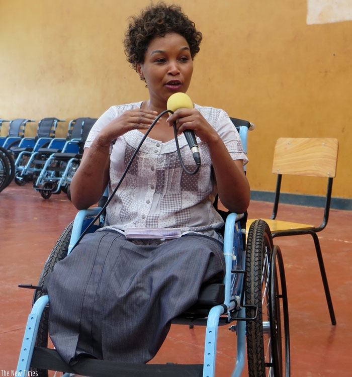 Mukeshimana, a beneficiary expresses her gratitude. (File)