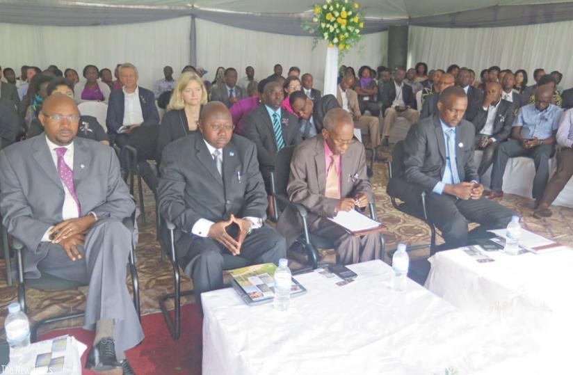 A cross section of UN staff during the Genocide commemoration ceremony at UNDP premises in Kigali. (Lydia Atieno)