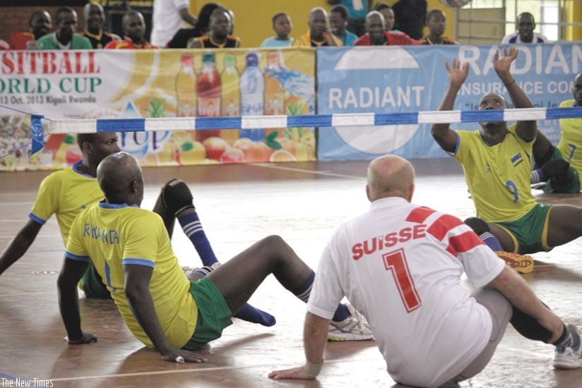 The National Sitball team takes on Switzerland in an Paralympics game qualifier. Rwanda will take a big team to the 2016 Rio Paralympics. (File)
