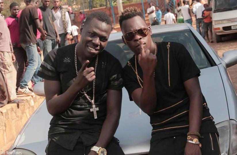 The Pinoxy Entertainment duo of Raymond Cwinyaii (left) and Emmanuel Osaga are now Nyamirambo residents.(Stephen Kalimba)