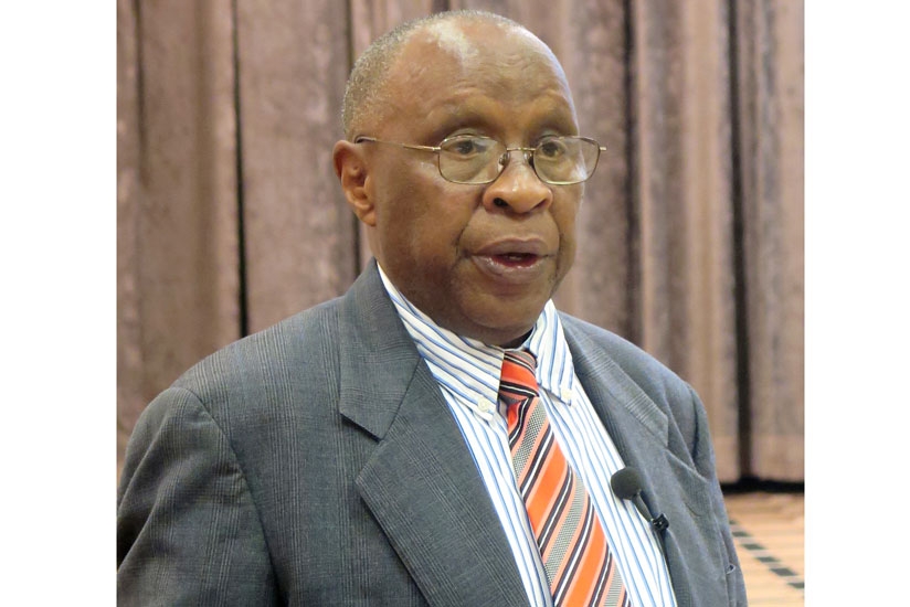 Bishop Rucyahana addresses participants at the symposium. (Moses Opobo)