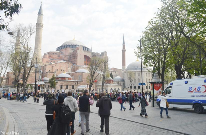 The famous Hagia  Sophia.