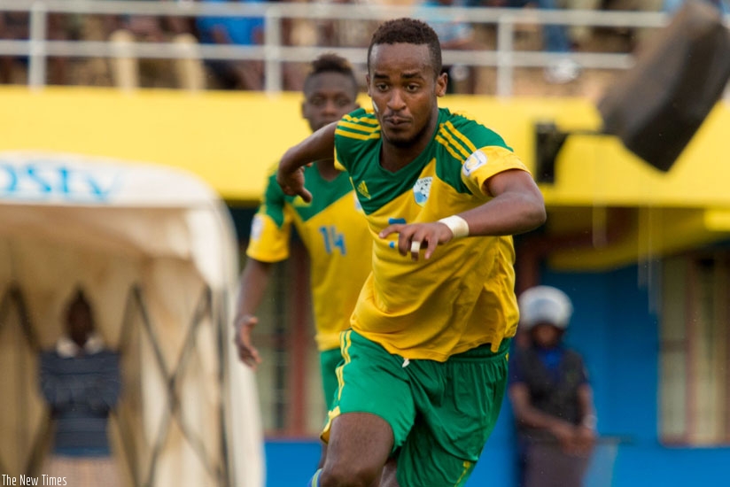 Striker Yannick Mukunzi scored the first goal as Amavubi defeated Somalia. (Timothy Kisambira)