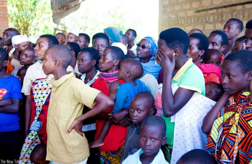 Some of the Burindian Refugees at Gashora transit centre in Bugesera District. File.
