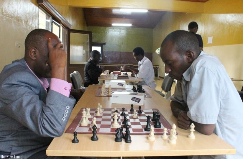 Chess players  in a previous tournament. The Chess Open tournament that starts saturday will see the top two represent Rwanda in two international competitions. (File)