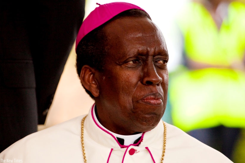 Bishop Smaragde Mbonyintege of Kabgayi Diocese. 