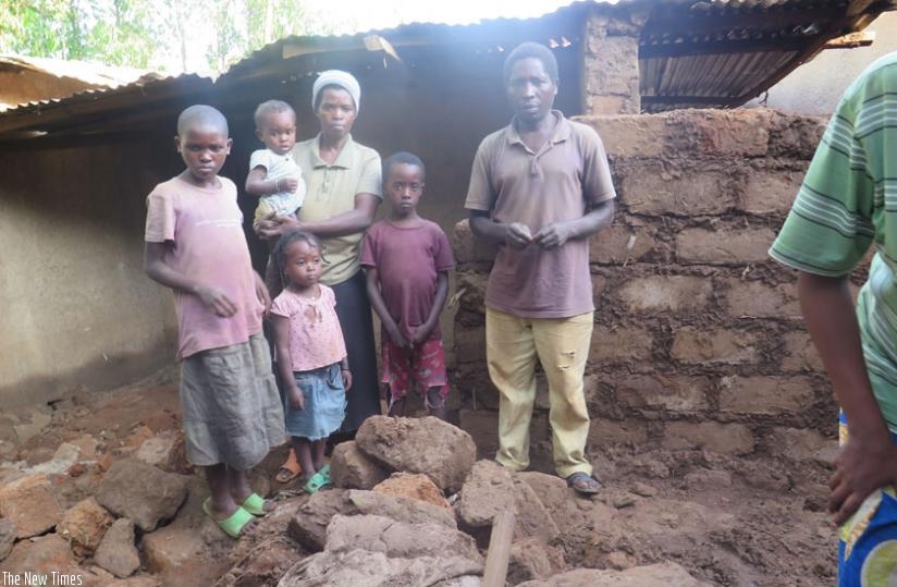 Ntibiringirwa and his family are among those affected by the heavy down pour.  (T.Kisambira)