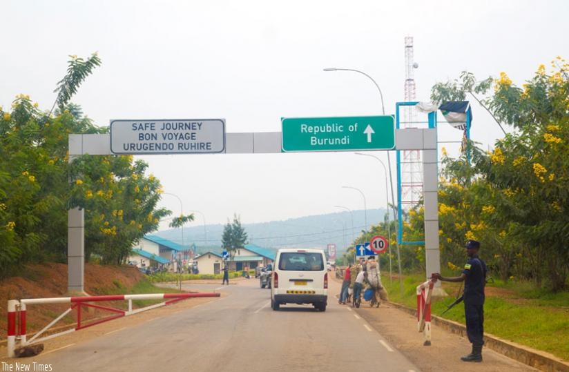 Nemba border post. Business with Burundi has slowed down over the political unrest in Bujumburaa. (Timothy Kisambira)