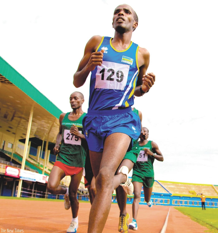 Eric Sebahire is determined to be the first Rwandan to win the MTN Peace Marathon on May 24th. (T. Kisambira)