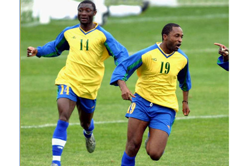 Michel Kamanzi wearing no.19