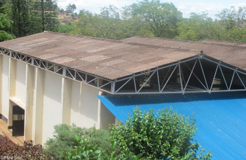 A gymnasium at Lycee de Kigali with asbestos roofing material. (File)