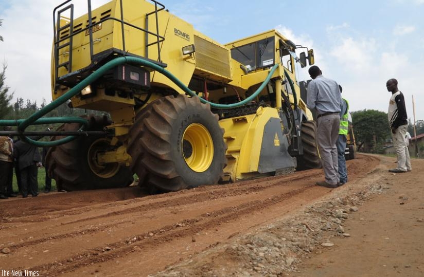 Road works in the Kigali suburb of Kibagabaga by Horizon, one of the few local firms in the construction sector, in December 2013. Local service providers are seen struggling at home, let alone in the region. (File)