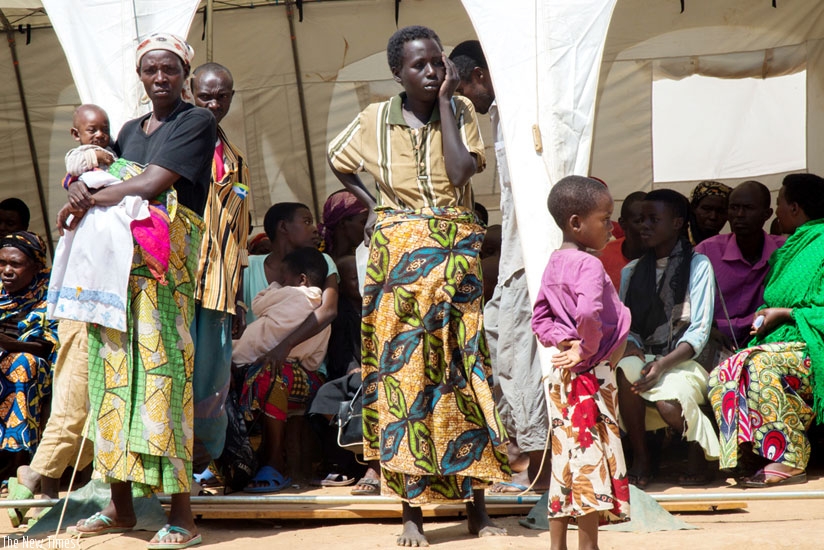 Burundian refugees at Mahama camp in Kirehe District. (Timothy Kisambira)