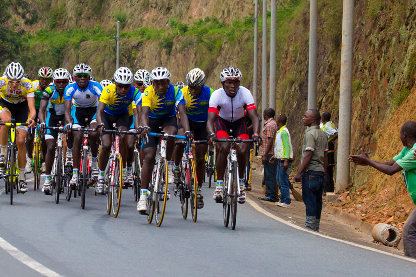 Team Rwanda at Shyorongi during last year's Tour du Rwanda. (Timothy Kisambira)