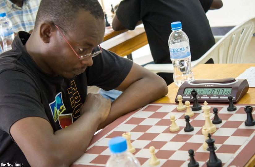 Alexis Ruzigura was crowned the 2014 male national chess champion in March. (Fernand Mugisha)