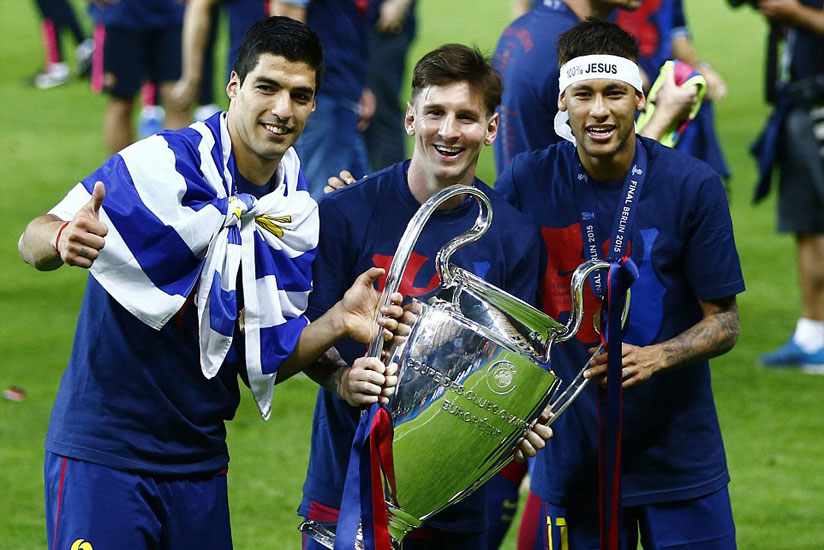 The unstoppable attacking trio. (Internet photo)