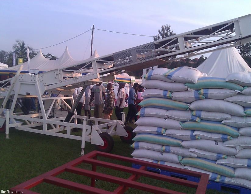 A hydraulic-powered loader at the expo. (Hassan Mutuhe)