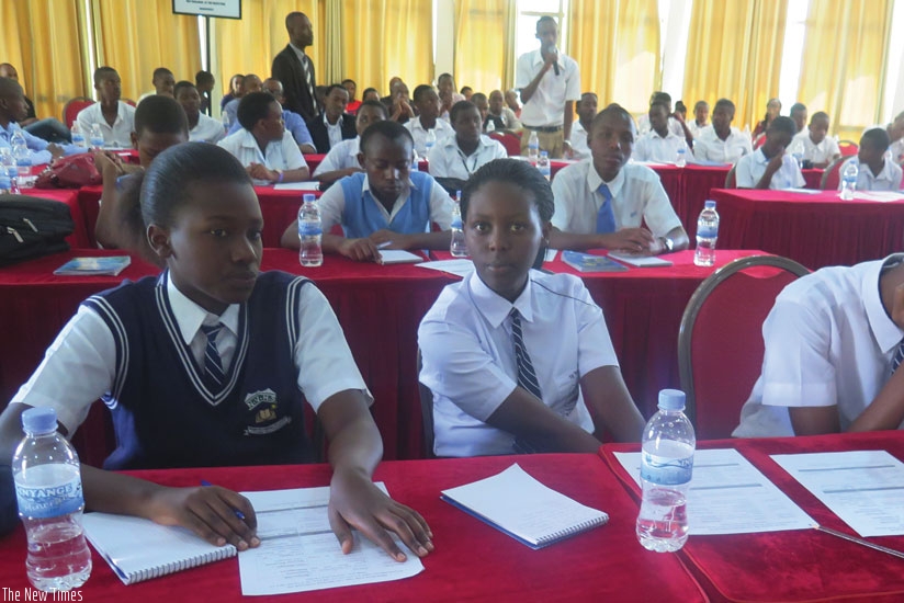 Some of the students who took part in the standardisation contest conducted last week in Kigali. (Jean Nepo Ndikumana)