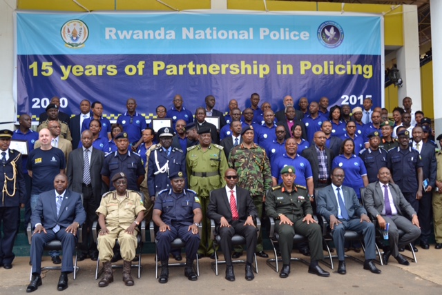 The 15th anniversary celebration in Kigali yesterday was attended by police officers from the across the region and beyond as well as dignitaries who work closely with the Police. (Courtesy)
