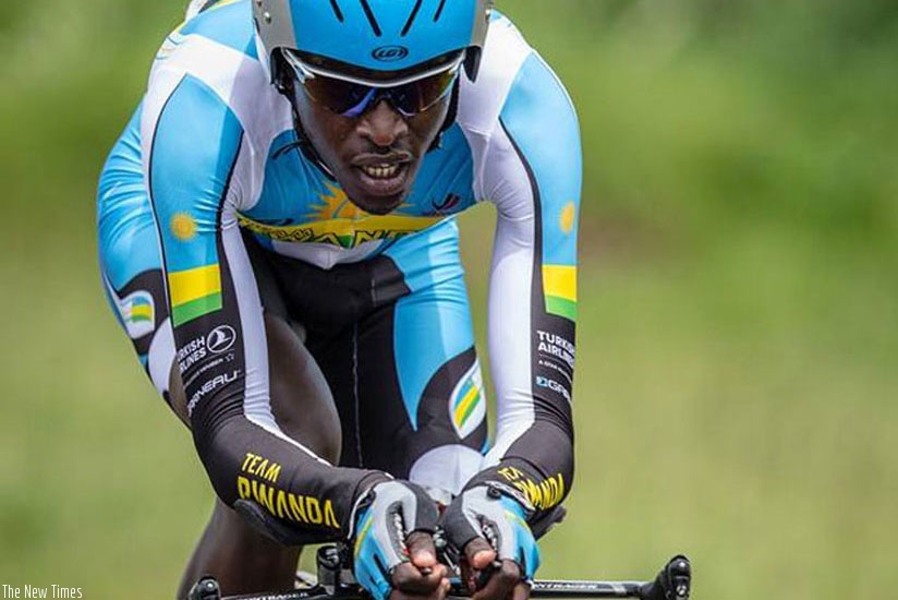 The reigning Tour du Rwanda champion Valens Ndayisenga is still only 20 years has the future under his feet. (File photo)