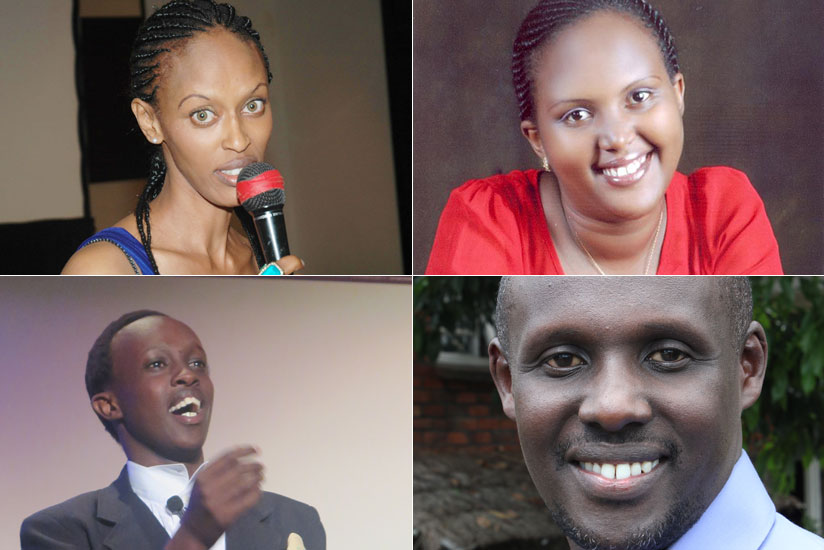 TOP CLOCKWISE: Jolie Murenzi, Doreen Umutesi, Jean-Felix Kinani and Babu.
