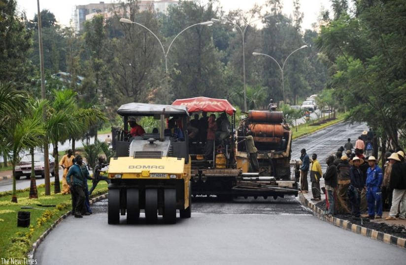 Kigali International Airport Road under costruction in 2011. AfDB says the money Africa loses to illicit financial flows annually could construct 56 kilometres of road network. (File)
